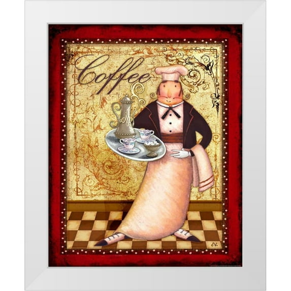 Eisner, Viv 15x18 White Modern Wood Framed Museum Art Print Titled - Chef 1 Coffee