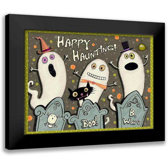 Eisner, Viv 24x19 Black Modern Framed Museum Art Print Titled - Happy Haunting Collection A
