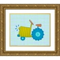 thumbnail image 1 of Eisner, Viv 24x20 Gold Ornate Wood Framed with Double Matting Museum Art Print Titled - Blue Tractor, 1 of 4