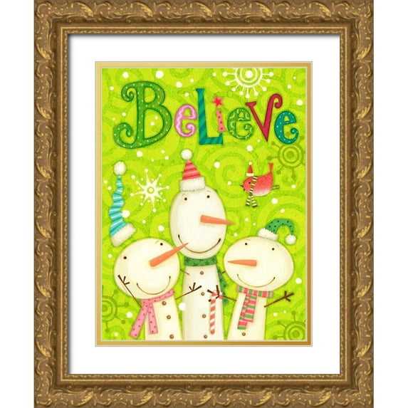 Eisner, Viv 25x32 Gold Ornate Wood Framed with Double Matting Museum Art Print Titled - Bright Believe I