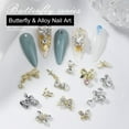Eisoary 10Pcs Sparkling Rhinestone Nail Charms Threedimensional