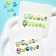 Eisoary 12Pcs Kids Cartoon Nail Art Stickers Cute Flower Girl Heart