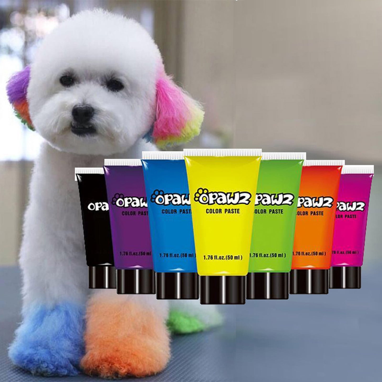 Eisoary 50ml Pet Dye Cream Semi Permanent High Pigmented Ornamental Dog