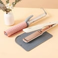 thumbnail image 1 of Eisoary Curling Iron Heat Resistant Mat Anti-slip Silicone Rectangle Portable Flat Iron Hair Straightener Hair Styling Hot Tools Travel Heat Pad Protector Cover Black, 1 of 13