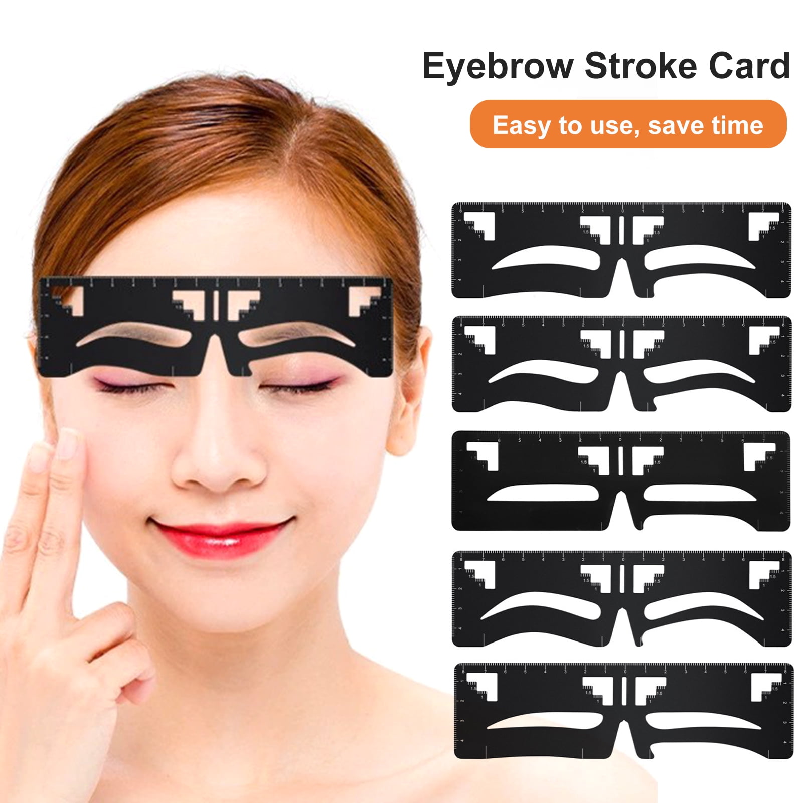 Eisoary Eyebrow Stencil Precise Scale Three-Point Positioning Measuring ...
