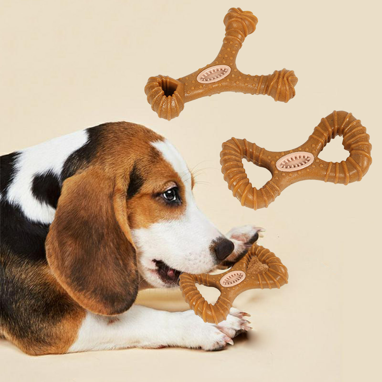 Eisoary Interactive Dog Toy Teeth Cleaning Food Dispensing Enhance Photo Inspiration