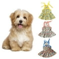 Eisoary Pet Dress Flower Pattern Breathable Friendly to Skin Lint Free