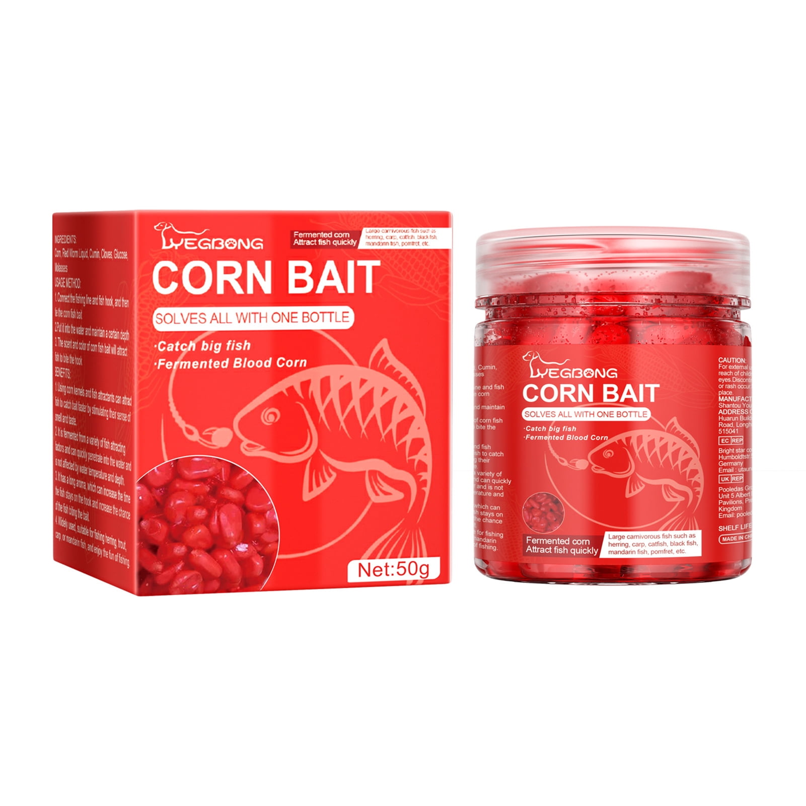 Eisoary Portable Corn Fish Bait Natural Ingredients Effective Fish
