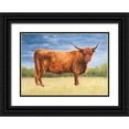 thumbnail image 1 of Eitel, Jen 24x18 Black Ornate Wood Framed with Double Matting Museum Art Print Titled - Highland Cattle, 1 of 4