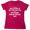 thumbnail image 1 of Either My Cooking Is Getting Better Sarcastic Humor Novelty Funny Women's Casual Tees, 1 of 3