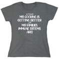 thumbnail image 1 of Either My Cooking Is Getting Better Sarcastic Humor Novelty Funny Women's Casual Tees, 1 of 3