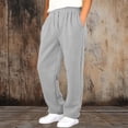 thumbnail image 1 of Eiyaclvo Boys Baggy Sweatpants Straight Wide Leg Sweatpant Joggers Drawstring Waisted Open Bottom Sweat Pants with Pockets Size 4-15 Years, 1 of 7