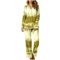 thumbnail image 1 of Eiyaclvo Comfy Pajamas for Women Set Tie Dye Graphic Long Sleeve Sleepwear Trendy Button Down Loungewear 2 Piece Nightwear Sets, 1 of 7