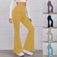thumbnail image 1 of Eiyaclvo Flare Yoga Pant for Women Elastic High Waisted Bootcut Leggings Lightweight Athletic Workout Pants Running Gym Yoga Leggings, 1 of 7