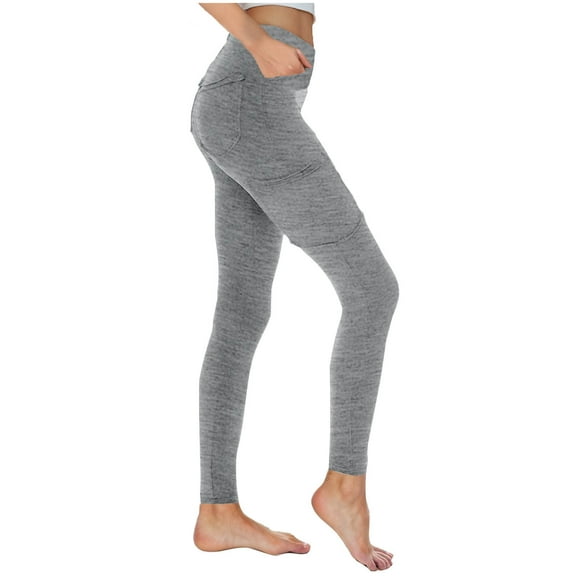 Eiyaclvo Leggings for Women Slim Fit Stretch Pants with Pockets Elastic High Waisted Leggings Soft Comfy Yoga Leggings Lightweight Athletic Leggings