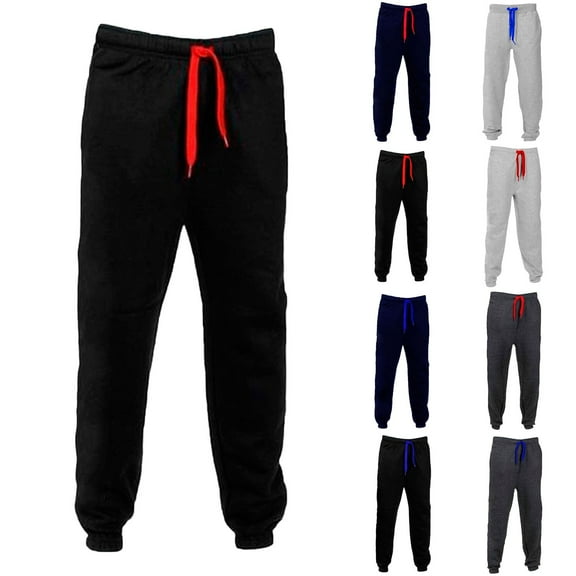 Eiyaclvo Men's Sweatpants Fleece Active Athletic Workout Jogger Sweatpants for Men with Pocket and Drawstring