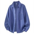 thumbnail image 1 of Eiyaclvo Mens Casual Button Down Shirts Long Sleeve Fall Shirt Business Work Shirts, 1 of 4