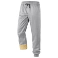 thumbnail image 1 of Eiyaclvo Sherpa Lined Sweatpants for Men Fleece Lined Warm Trousers with Pockets Drawstring Elastic Waist Thermal Winter Joggers, 1 of 6