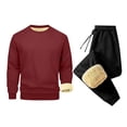 thumbnail image 1 of Eiyaclvo Sweatsuits Men 2 Piece Outfit Sherpa Lined Sweatshirts Pullover Tops and Fleece Lined Jogger Pants Winter Thermal Athletic Tracksuit, 1 of 2
