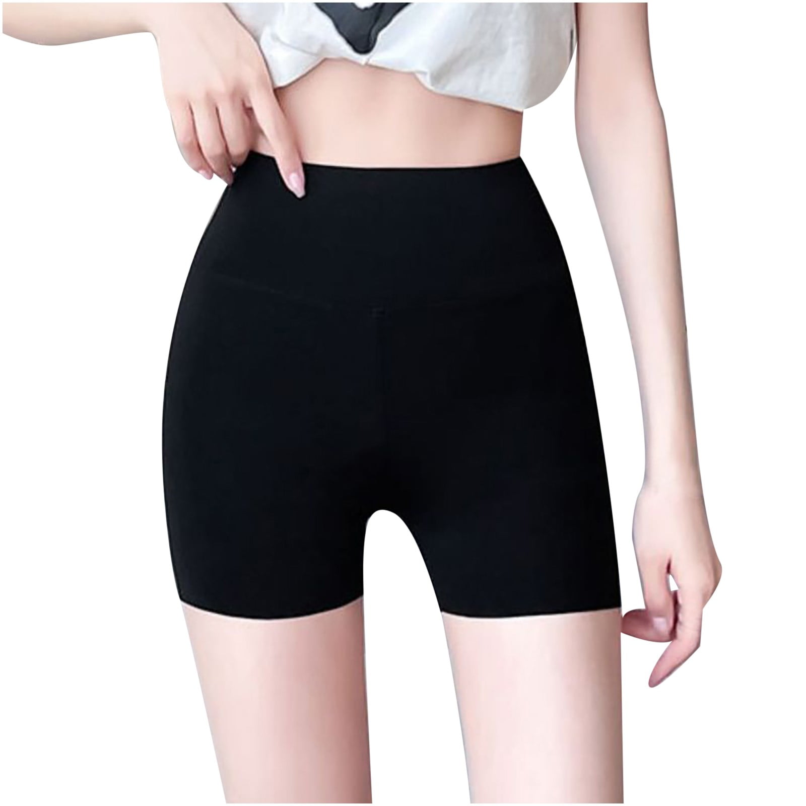 Women's High Waisted Gym Shorts - V Twist Front Workout Shorts With Side Pockets, Tummy Control - View #13