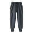 thumbnail image 1 of Eiyaclvo womens sweatpants Winter Warm Fleece Lined pants with Pockets Drawstring thickening Bound Feet Joggers Basic Solid Color pants, 1 of 2