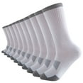 thumbnail image 1 of Eiyebisi Men's Athletic Workgear Crew Socks 10 Value Pack  Shoe Sizes 6-12, 1 of 5
