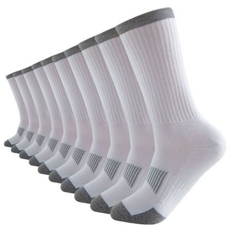 Eiyebisi Men's Athletic Workgear Crew Socks 10 Value Pack Shoe Sizes 6-12