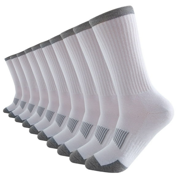 Eiyebisi Men's Athletic Workgear Crew Socks 10 Value Pack  Shoe Sizes 6-12