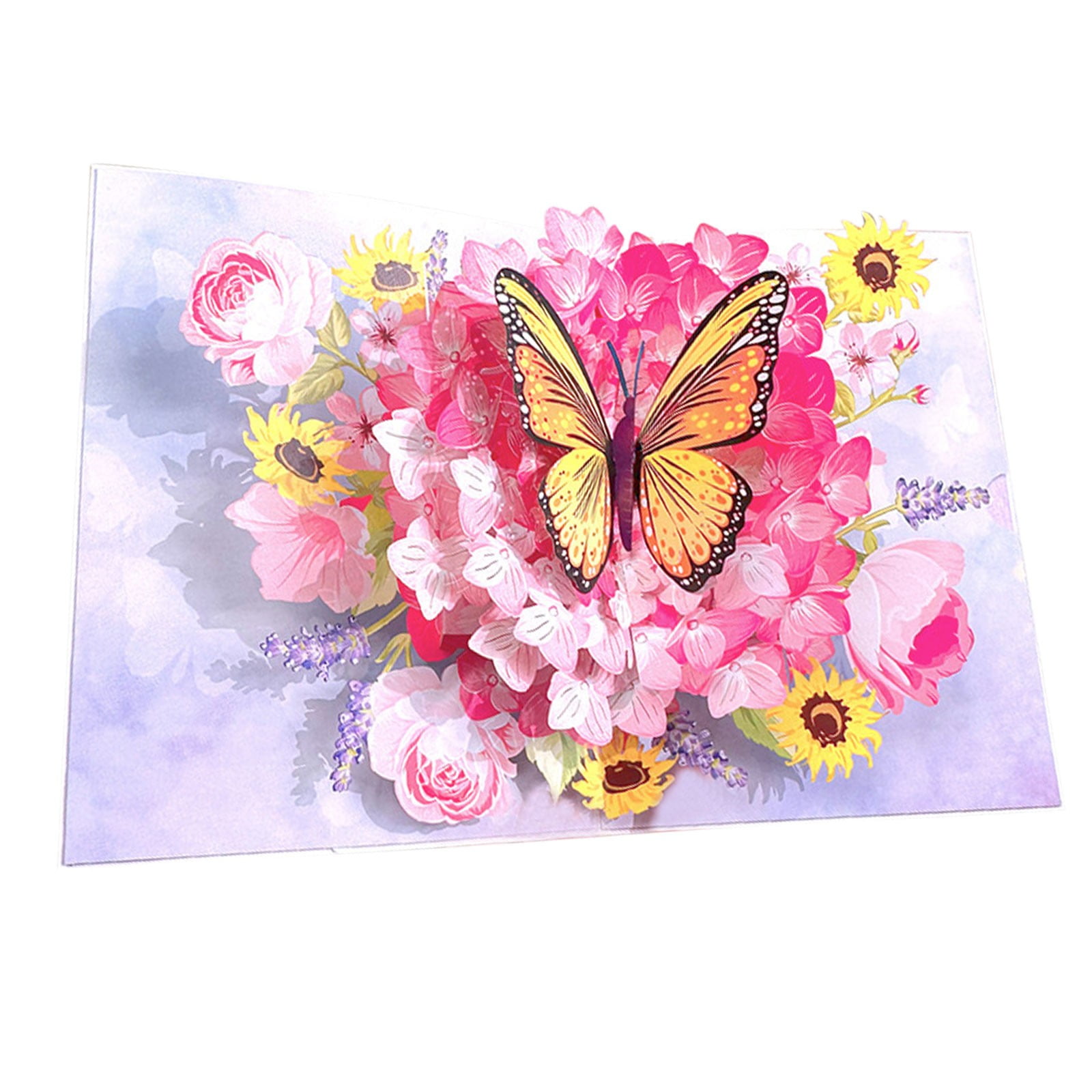 Ejecting The Bouquet Up Flower Bouquet Greeting Card Mother's Day Gift