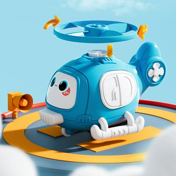 Ejection Dragonfly Toy, Flying Inertia Helicopter with Collision Cars, Outdoor Indoor Play for Kids, 3 Flying Discs, ABS Plastic Toddler Toys for Boys Girls Ages 1 2 3 4 5+