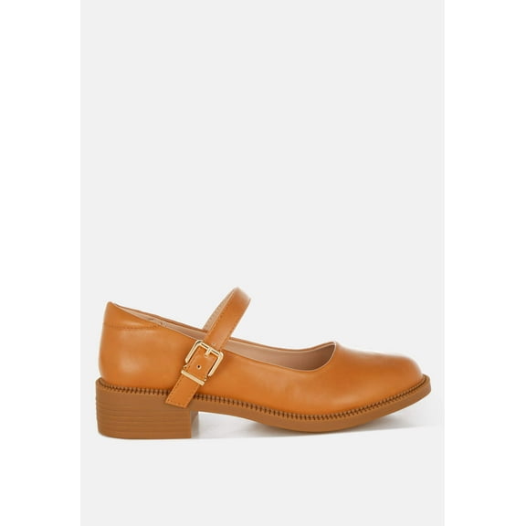 Ejeta Faux Leather Mary Jane Shoes