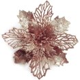 thumbnail image 1 of Ejiaya 12 Pieces 4" Glitter Christmas Flowers Champagne Poinsettia Artificial Flower Christmas Tree Flowers Wreath Tree Ornaments, 1 of 5