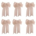 Ejiaya 6 Pieces Christmas Bow Ribbon Bow for Christmas Tree, Christmas