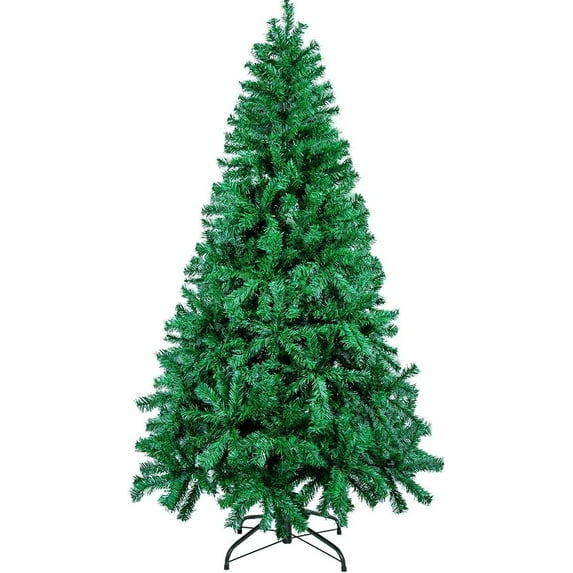 Ejiaya Artificial Christmas Pine Tree Fake Xmas Spruce Trees Holiday Decoration with Metal Stand Easy Assembly for Outdoor and Indoor Decor Green