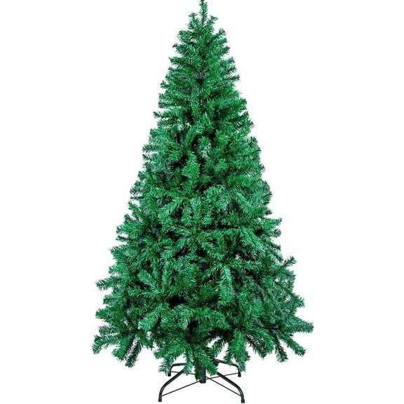 Ejiaya Artificial Christmas Pine Tree Fake Xmas Spruce Trees Holiday Decoration with Metal Stand Easy Assembly for Outdoor and Indoor Decor Green