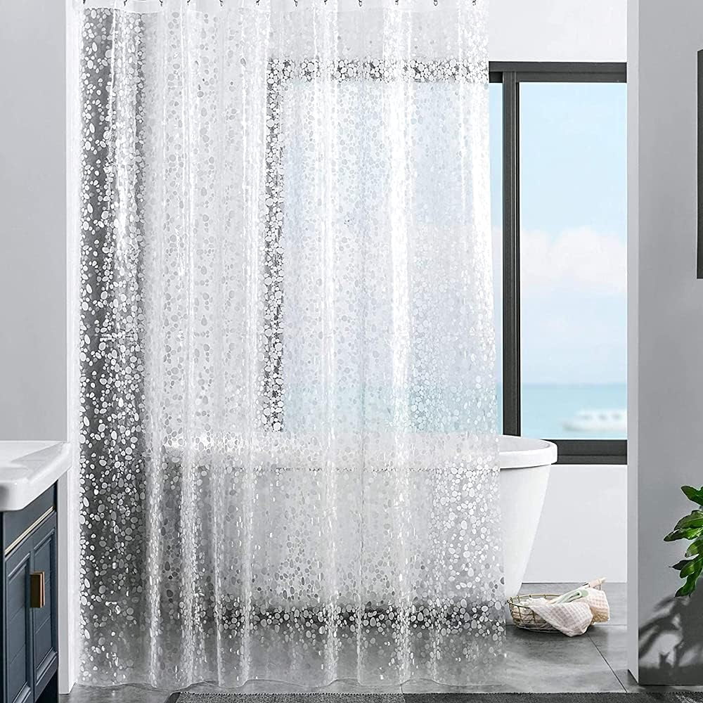 Ejiaya Shower Curtain Liner 72x72 Inch, EVA Plastic Waterproof Shower ...