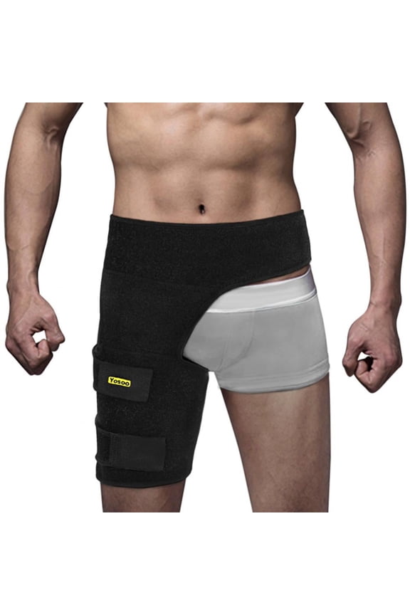 Ejoyous Support Strain Neoprene Hip,Tbest Black Adjustable Groin Brace Wrap Support Strain Neoprene Hip