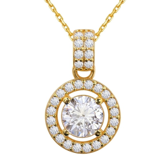 Necklace for Women, 18K Plated Gold Necklace with Simulated Crystals, Womens Jewelry for Birthday Gifts Wife