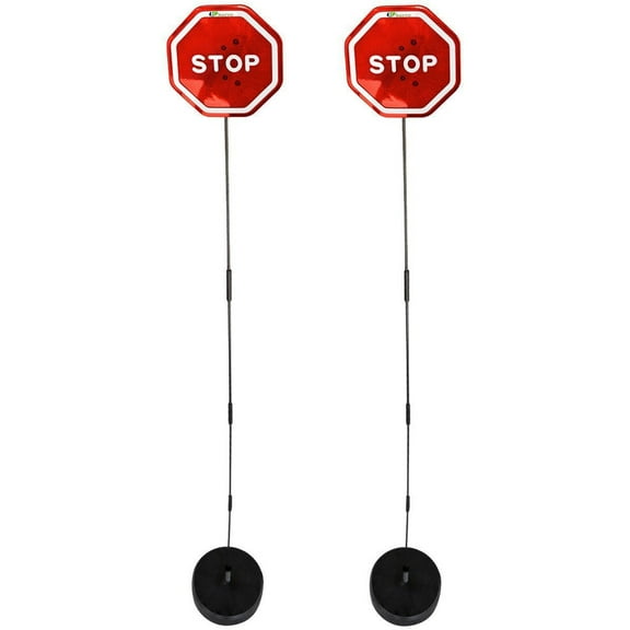 Ekarro Modern Flashing LED Garage Parking Assistant Stop Sign, Set of 2