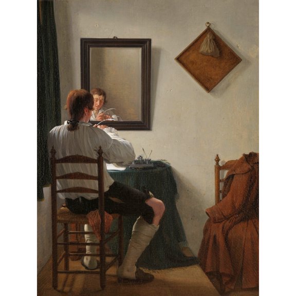 Ekels Writer Trimming His Pen Painting Extra Large XL Wall Art Poster Print