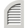 thumbnail image 1 of Ekena Millwork 06"W x 28"H Quarter Round Top Left (11"W x 33"H Frame Size) Functional, PVC Gable Vent with 1" x 4" Flat Trim Frame, 1 of 14