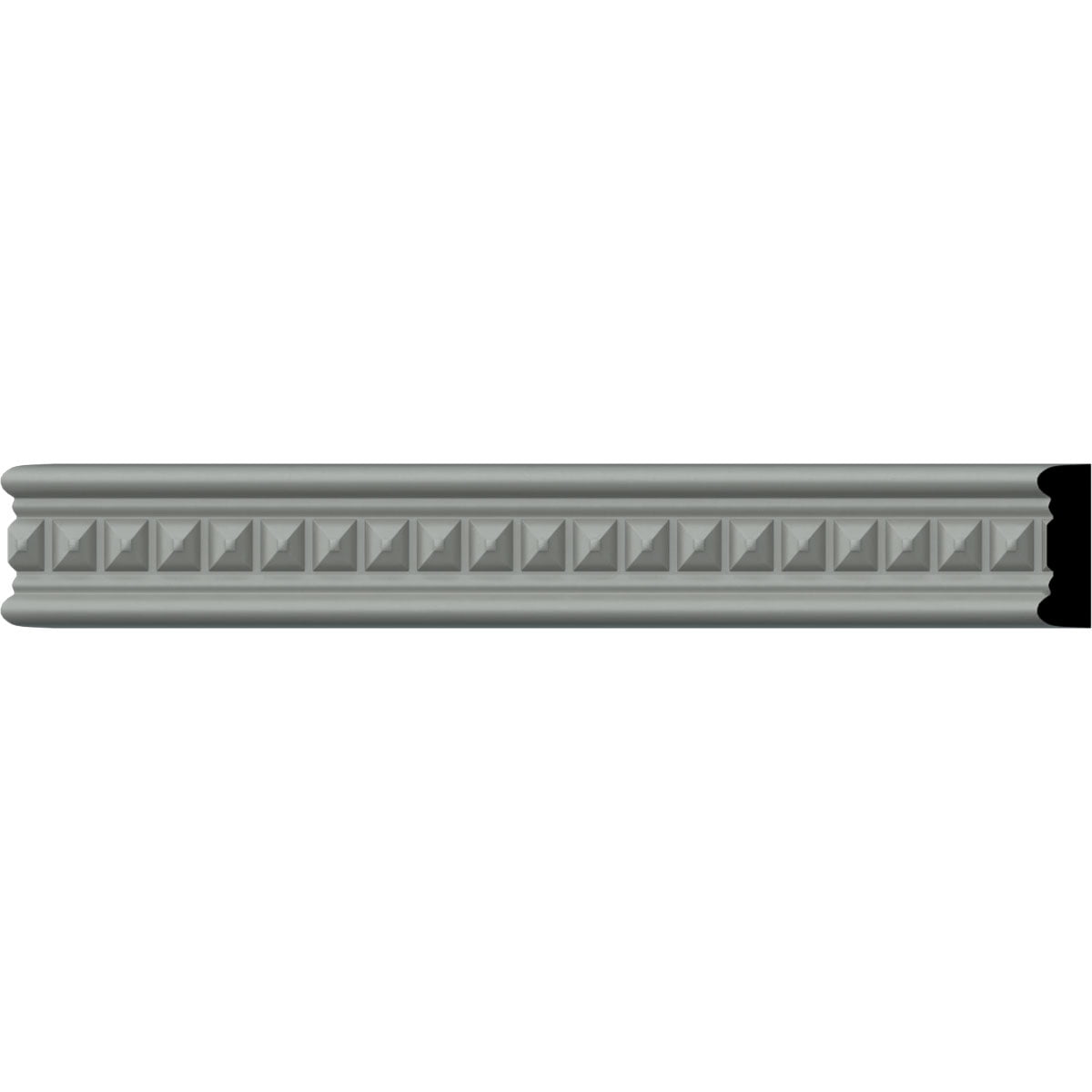 Gray Polyurethane Crown Moulding Chair Rail 94.5"