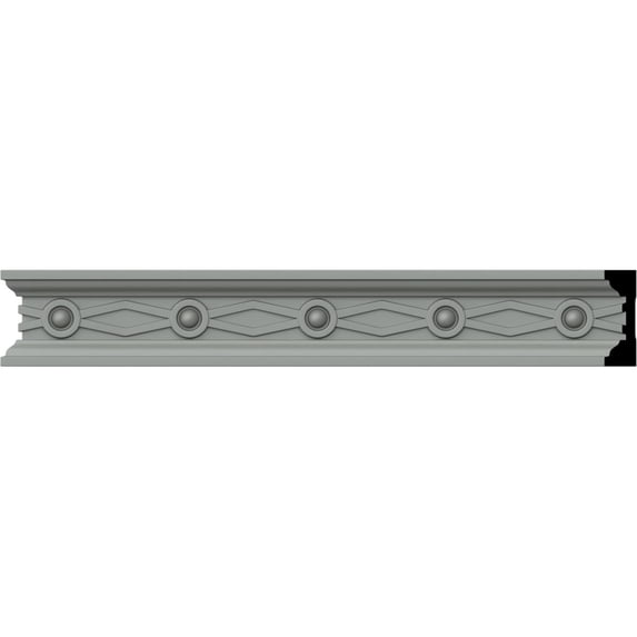 Ekena Millwork 1 1/2"H x 1/2"P x 94 1/2"L, (2" Repeat), Federal Chair Rail (12-Pack)