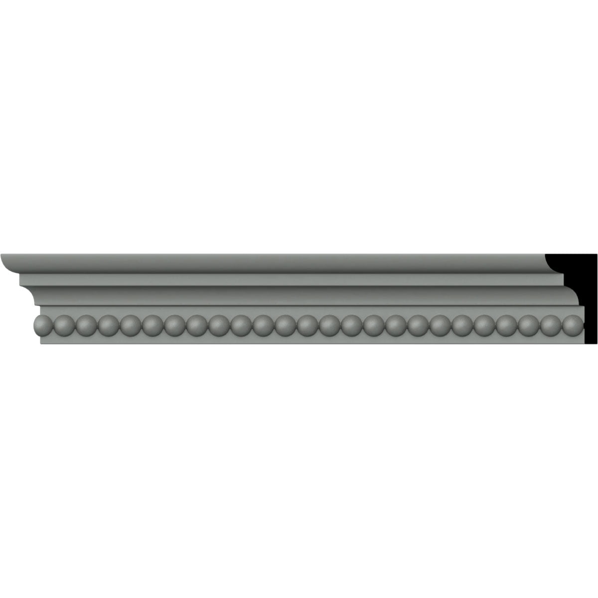 Gray Polyurethane Rope Chair Rail Moulding 94.5"