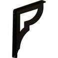 thumbnail image 1 of Ekena Millwork 1 1/2"W x 10"D x 12"H Bradford Wrought Iron Bracket, (Single center brace) (2-Pack), 1 of 4