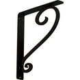 thumbnail image 1 of Ekena Millwork 1 1/2"W x 10"D x 12"H Edwards Wrought Iron Bracket, (Single center brace) (2-Pack), 1 of 5