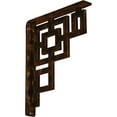 thumbnail image 1 of Ekena Millwork 1 1/2"W x 10"D x 12"H Eris Wrought Iron Bracket, (Single center brace), Antiqued Bronze, 1 of 10