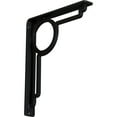 thumbnail image 1 of Ekena Millwork 1 1/2"W x 10"D x 12"H Maria Wrought Iron Bracket, (Single center brace) (2-Pack), 1 of 5