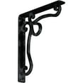 thumbnail image 1 of Ekena Millwork 1 1/2"W x 10"D x 12"H Orleans Wrought Iron Bracket, (Single center brace), Antiqued Pewter, 1 of 8