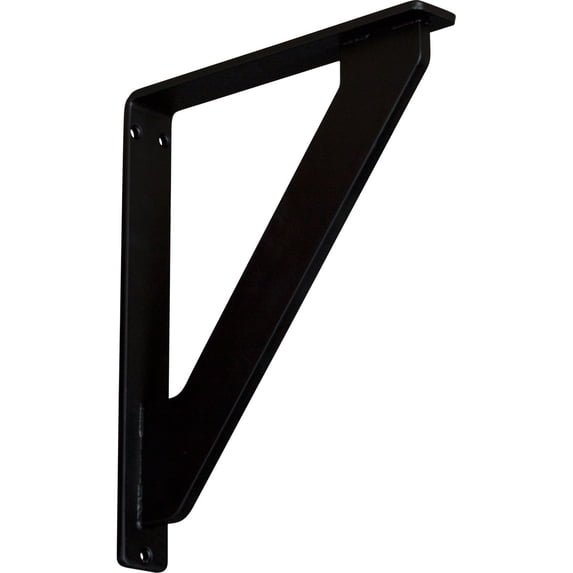 Ekena Millwork 1 1/2"W x 10"D x 12"H Traditional Wrought Iron Bracket, (Single center brace) (6-Pack)